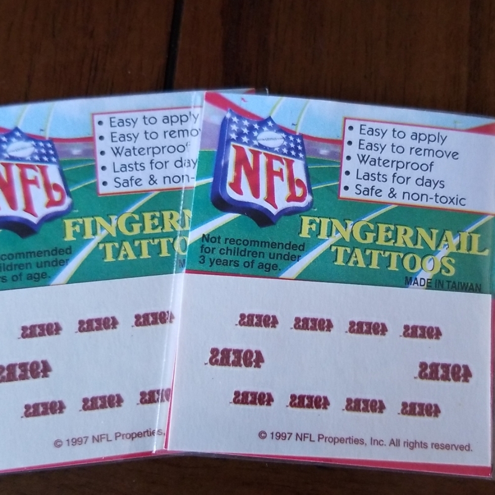 49ers nail art tattoos